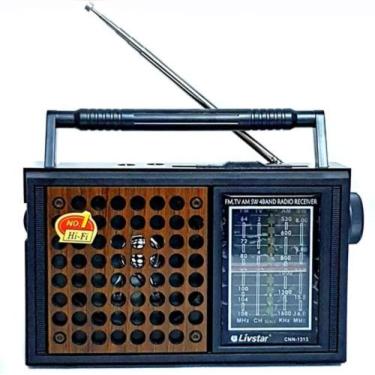 Imagem de Rádio Portátil Retro AM/FM Livstar CNN 1313 - Marrom/Preto - Gimp