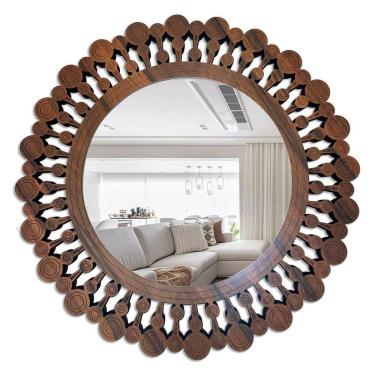 Imagem de Espelho Decorativo Moldura Madeira Ddek Quebec 65 Cm