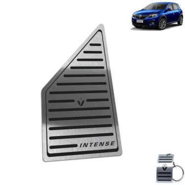 Imagem de Descanso de Pé Aço Inox Renault Sandero Intense Preto