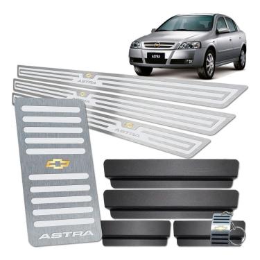 Imagem de Descanso De Pé E Soleira Astra Prata Alto Relevo 4 Portas