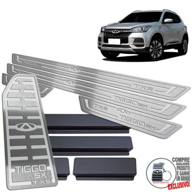 Imagem de Descanso Soleira Tiggo 5X TXS 2019 A 2022 Prata Baixo Relevo