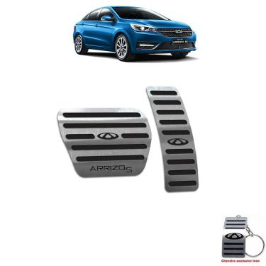 Imagem de Pedaleira Automático Aço Inox Chery Arrizo 5 Preto