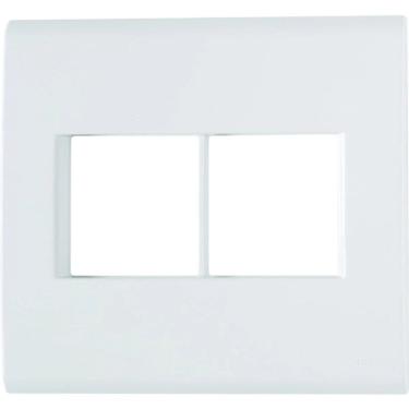 Imagem de Placa+Suporte 4X4 4 Postos Liz Branca Tramontina