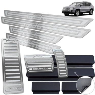 Imagem de Descanso Pedaleira Soleira Jeep Compass 2012 A 2015 Prata