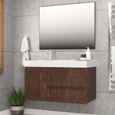 Imagem de Conjunto Gabinete para Banheiro com Espelheira Califórnia 80 - Belizze