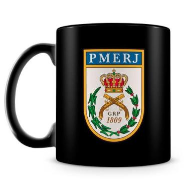 Imagem de Caneca de Porcelana Polícia Militar do Rio de Janeiro - 100% Preta - A