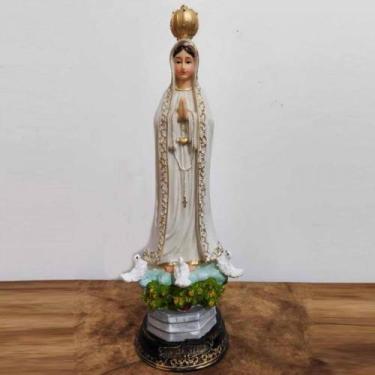 Imagem de Imagem de Nossa Senhora de Fátima em Resina - 30 cm - Lojinha Uai