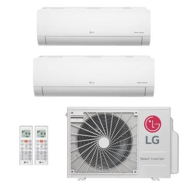 Imagem de Ar-Condicionado Multi Split Inverter LG 21.000 (1x Evap HW 9.000 + 1x Evap HW 18.000) Quente/Frio 220V R-32