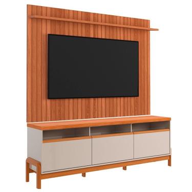 Imagem de Rack Bancada Com Painel Para Tv De Até 70 Em Mdf França Jequitiba-off White