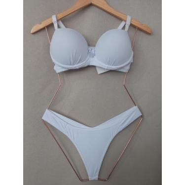 Imagem de conj. liso - Rosa Caroline Moda Íntima, Branco, GG