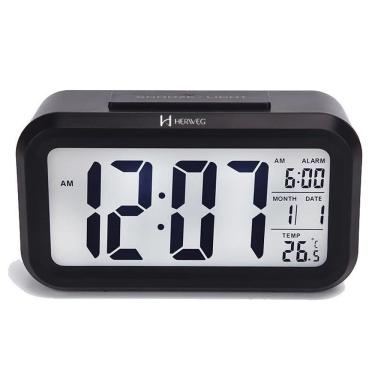 Imagem de Despertador Digital Preto Herweg 2988-034