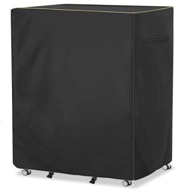 Imagem de Dalema Capa de armazenamento de cama dobrável, resistente à prova d'água, universal, com zíper, para camas dobráveis de 190 x 137 cm (C x L x 112 cm), preta)