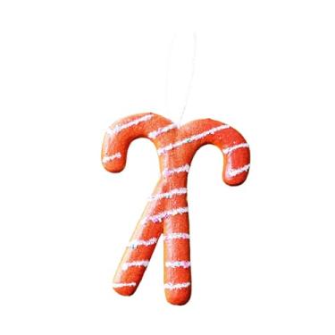 Imagem de Esquirla Enfeite de Natal Pendurado Pingente de Natal Criativo Bonito Decoração de Doce para Parede Ano Novo Inverno Artesanato para Casa, Bengala