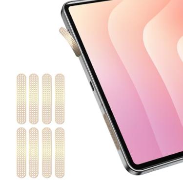 Imagem de 8 peças de adesivos de rede à prova de poeira de metal para Samsung Galaxy Tab S11 X730/X736, protetor de malha antipoeira para alto-falante (dourado)