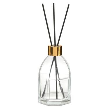 Imagem de Frasco Difusor Aromatizador 200ml Vidro Varetas Banheiro (Dourado)