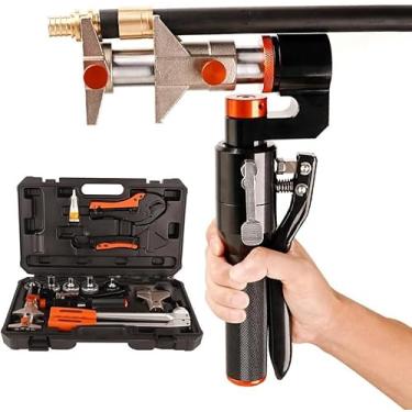 Imagem de Ferramenta de fixação de tubos PEX hidráulica Garfo de alicate de pressão de tubos, 16/20/25/32 mm Pex Pipe Crimping Ferramentas de encanamento Encaixe de tubulação W/cortadores