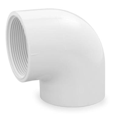 Imagem de Cotovelo de PVC 90° – Encaixe de tubulação rosqueada fêmea Schedule 40 FIP x FIP para encanamento e irrigação (3/4 polegadas)