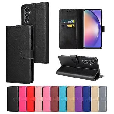 Imagem de Capa Capinha Protetora Celular Carteira Flip Couro Compatível Samsunng Galaxy A55 Proteção Premium [DPF] (PRETO)