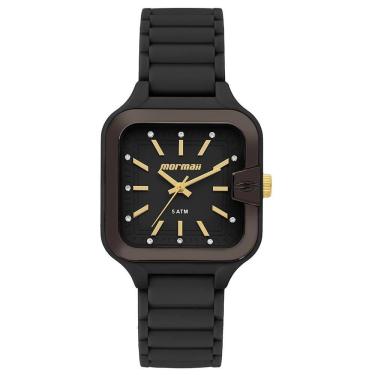 Imagem de Relógio Mormaii Feminino Ref: Mo2036jr/8p Esportivo Retangular Black