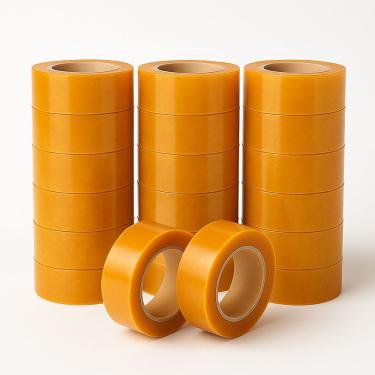 Imagem de Kit 20 Fitas Adesiva Larga Durex Laranja 250m Embalagem Fechamento Caixa Uso Geral Resistente