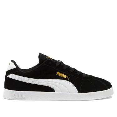 Imagem de Tênis Masculino Puma Club II Camurça Soft Foam Preto/Branco, Preto, Br