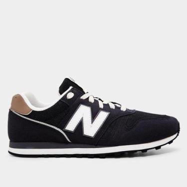 Imagem de Tênis New Balance 373 V2 Masculino, Preto, Bege, 41