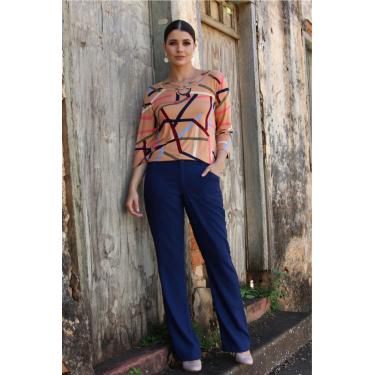 Imagem de Calça Pau a Pique Sarja Azul Marinho