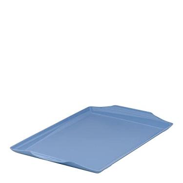 Imagem de Bandeja Square Retangular 23x35 Azul em Plástico Resistente Linha Tendência Linha Premium