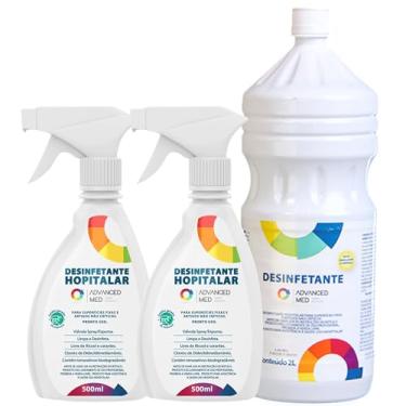 Imagem de Kit Desinfetante Hospitalar Advanced Med Duplo Gatilho 500mL e 1 refil de 2 litros