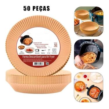 Imagem de Papel Para Air Fryer Forma Proteção Descartável 50 Unidades