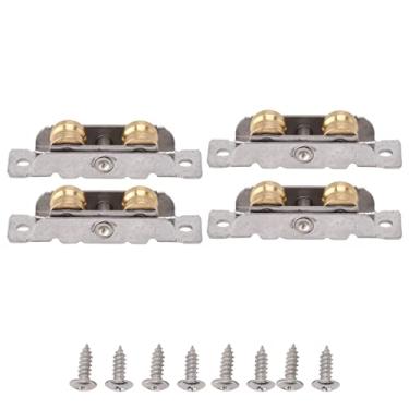 Imagem de Rolos de porta de pátio deslizantes 4 conjuntos de rolamentos de roda tipo 88 de cobre resistente para peças de reposição de porta de vidro, fácil instalação, construção sólida e ampla aplicação (roda