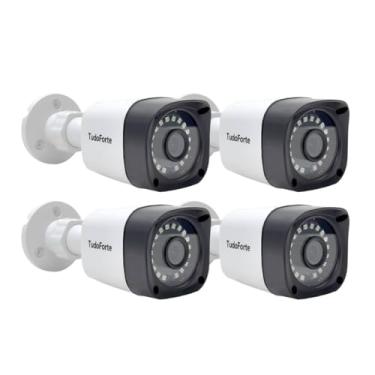 Imagem de Kit 4 Câmeras de Segurança Full HD 1080p 2MP Bullet 20 Metros Infravermelho Lente 2.8mm Tudo Forte