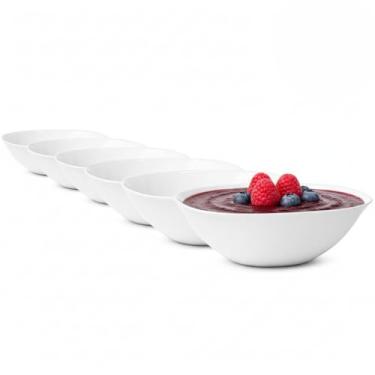 Imagem de kit 6 bowl vidro pote 450Ml 16,5cm sobremesa cumbuca sopa a servir petisco caf� da manha