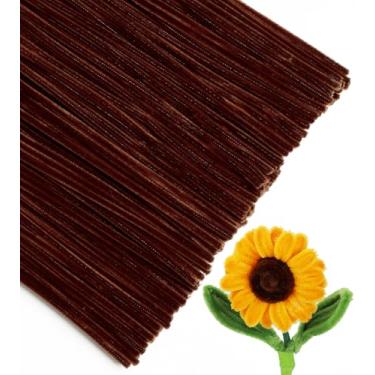 Imagem de IOOLEEM Limpadores de cachimbo, 200 peças de café escuro, suprimentos para artes e artesanato, ideias para atividades de projetos de arte.