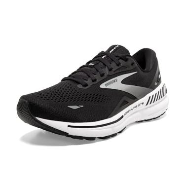 Imagem de Brooks Tênis de corrida feminino Adrenaline GTS 23, Preto/branco/prata, 6.5 Wide