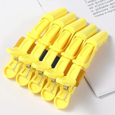 Imagem de Grampos de cabelo de 5 peças, clipes de posicionamento para penteados permanentes e tingidos, clipes de bico de pato de plástico