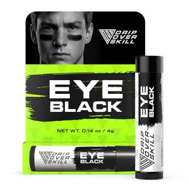 Imagem de D.R.I.P Over Skill Eye Black & Sports Face Paint, ingredientes naturais, testado por dermatologistas, hipoalergênico, anti-reflexo para beisebol, futebol, lacrosse, meias para meninos adolescentes e