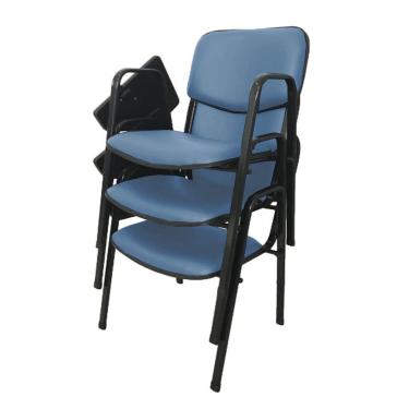 Imagem de 03 Cadeiras Escolar Universitária Linha Hotel Auditório Azul