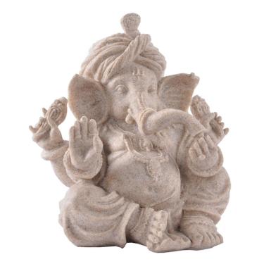 Imagem de Escultura: estátua de resina de Ganesha, elefante indiano tradicional