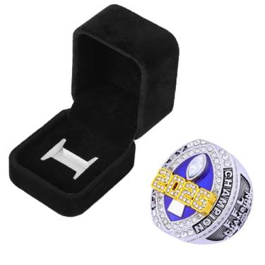 Imagem de guancrown Anel de Campeonato de Futebol de Fantasia 2026 com BoxAward Prize Trophy Sports Winner MVP FFL Anel (1, tamanho 14)