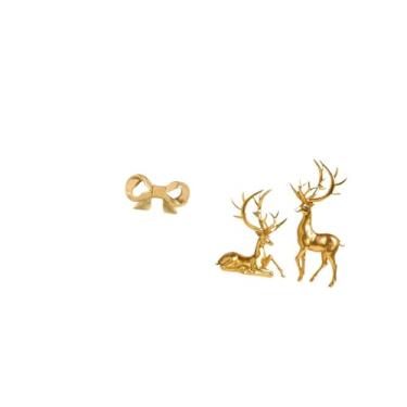 Imagem de Fenteer Puxador de Latão em Forma de Laço para Gavetas de Cozinha, Armários E Cômodas, com Puxador em Forma de Laço E Coleção de Esculturas Decorativas de Vea