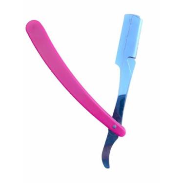 Imagem de Navalha Navalhete Inox Profissional Cabo Plástico Rosa -  - Global