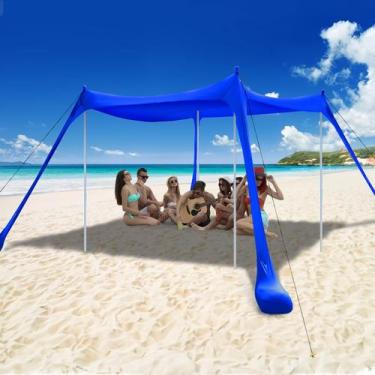 Imagem de Tenda de praia COMMOUDS de 12 x 12 pés com dossel UPF50+ com sacos de 