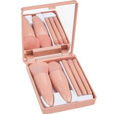 Imagem de Kit de Pincéis de Maquiagem Rosa, 10 Peças com Estojo, Cerdas Sintéticas Macias para Aplicação Profissional