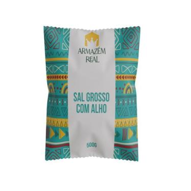 Imagem de Sal Grosso com Alho - Pacote - 500g - Armazém Real