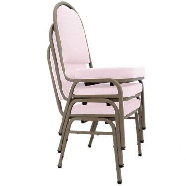 Imagem de 03 Cadeiras Para Hotel E Auditório Linha Hotel Rosa