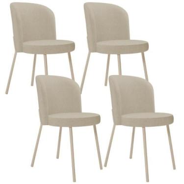 Imagem de Kit 04 Cadeiras Para Sala De Jantar Cozinha Estofada Gavi Arena L02 Li