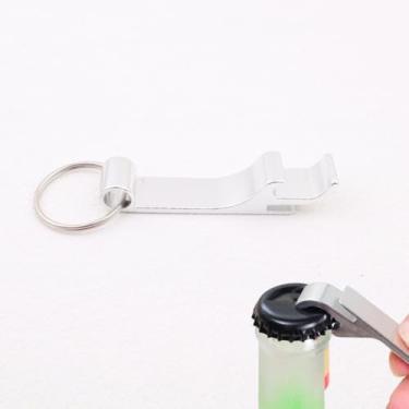 Imagem de 1 chaveiro abridor de garrafa de cerveja de liga de alumínio - Mini abridor portátil de lata/bebida, presente ideal para o pai, lembrancinha de festa de casamento para atividades ao ar livre e