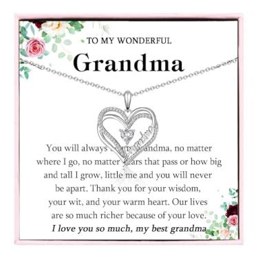 Imagem de Colar de meias para meninas e mulheres, corações entrelaçados duplos para minha filha, irmã, tia, sobrinha, avó, vovó, joias, Natal, Dia das Mães, Páscoa, presente de aniversário para meninas