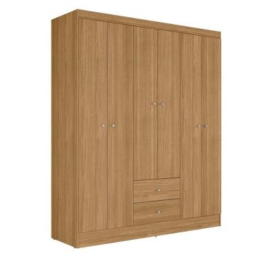 Imagem de Guarda Roupa Casal Versa 6 Portas Freijó Fosco - Kits Paraná